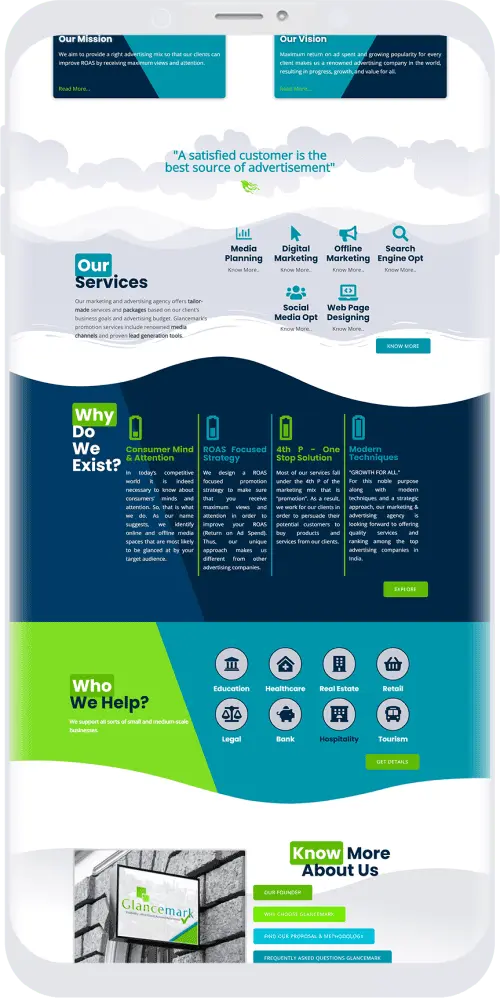 Our web design work sample